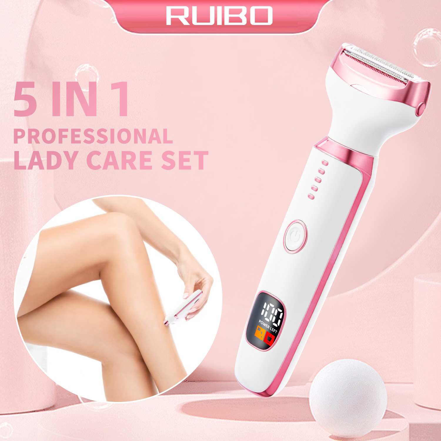 Electric Shaver Lady Shaver 4 In One Electric Rechargeable Hair Removal Kit Pin Hair Removal Trimmer Set Women Body Shaver