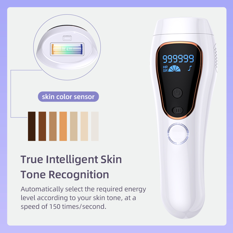 OEM OEM Portable Smart Skin Color Detection Permanent Home IPL Hair Removal CE ROHS FCC