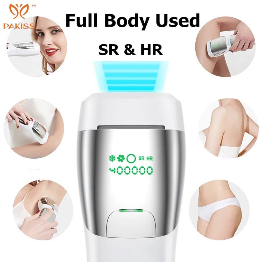 PAKISS Professional Sapphire Ice IPL Hair Removal Device, Auto Skin Tone Recognition, 400,000 Flashes, US Stock Fast Delivery