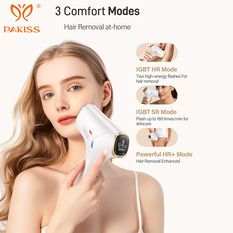 PAKISS At-Home IPL Hair Remover - HR+SR+RA for Underarm/Bikini Line/Leg Hair Removal
