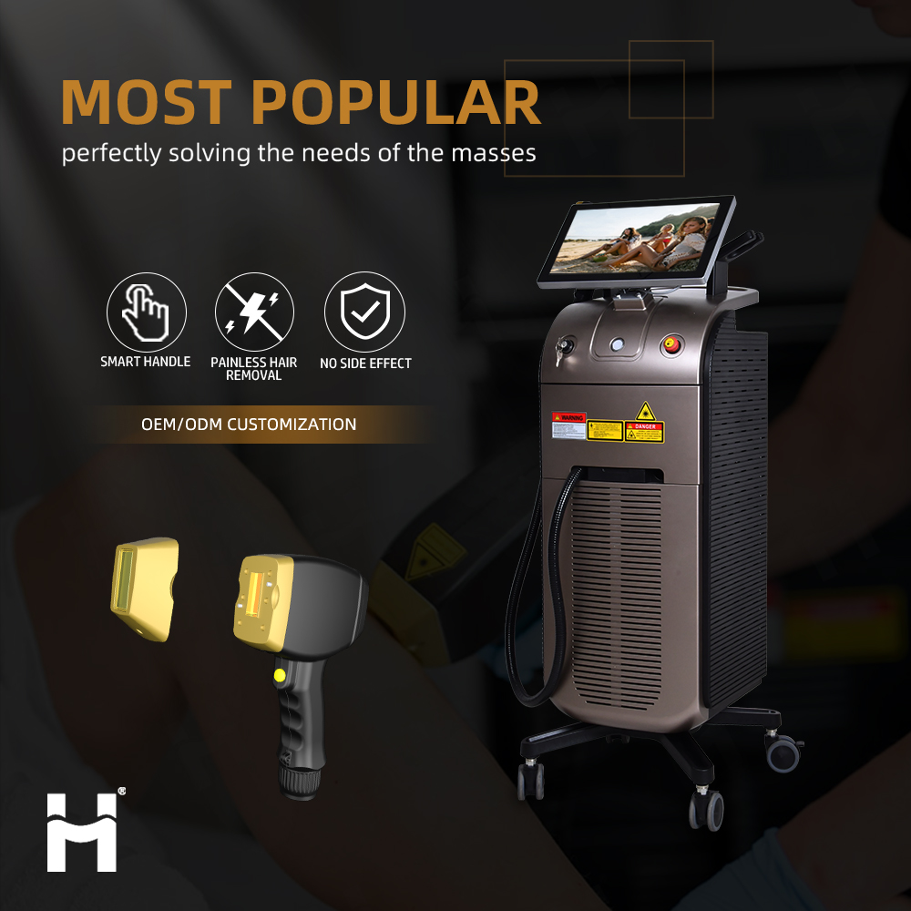 Medical Grade 808nm Diode Laser Hair Removal System Permanent Hair Reduction Cooling Technology Commercial Use Stationary 15.6