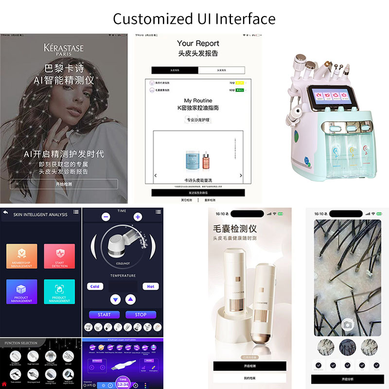 AI Intelligent Scalp Detection Machine For Hair Growth Stimulator WIFI Hair Analyzer With UV Light For Dandruff Analysis
