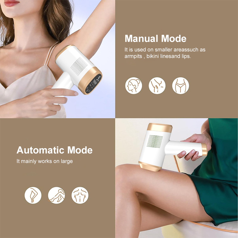 JIAWANG JW-515 Handheld Gun Shape ABS IPL Hair Removal Device Ice Cooling Painless Technology Full Body At-Home Use Custom Logo