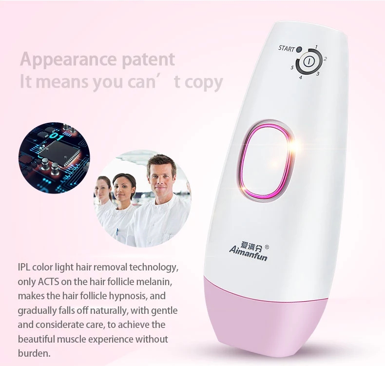 IPL Quartz Hair Removal Device with Skin Tone Sensor Intelligent Painless Home Use for Full Body
