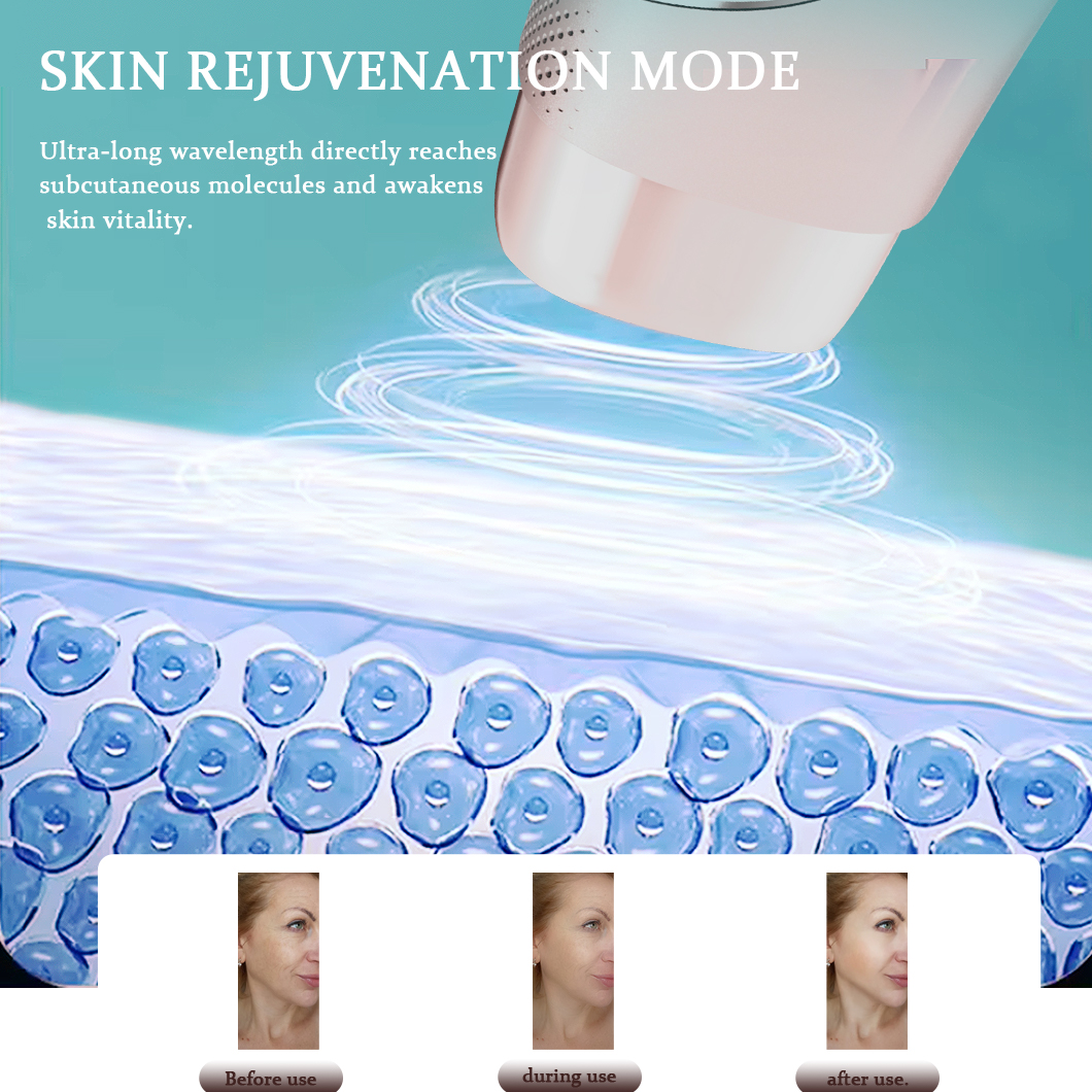 IPL Machine Painless Permanent Hair Removal Body Facial Bikini Area Legs Home Use Ice Cooling IPL