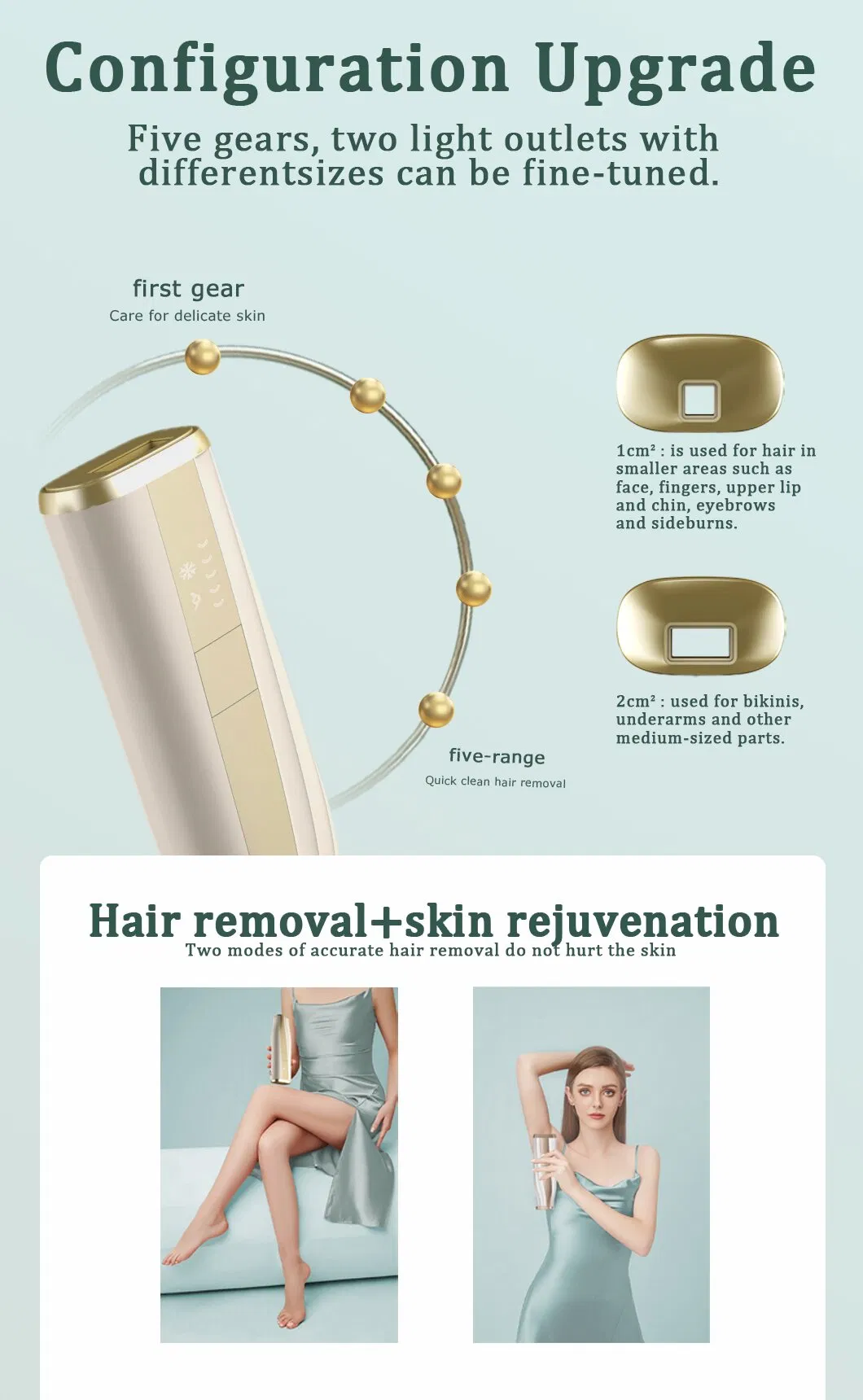 Dropship Electric Epilator Home Use Laser Hair Removal Device Feature 8