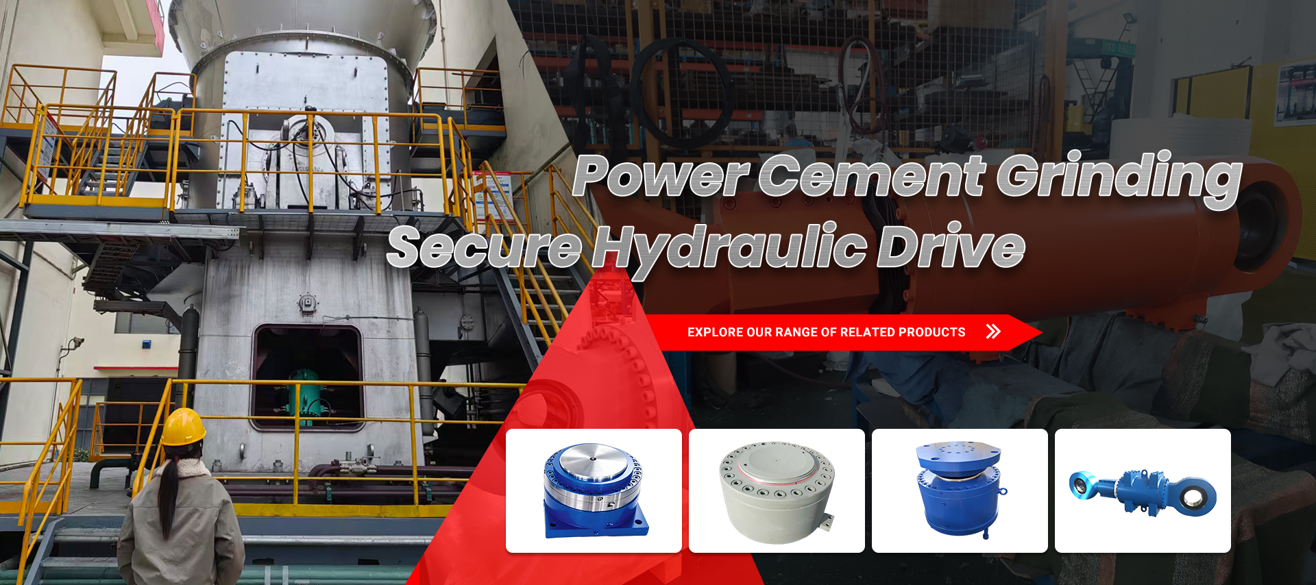 Heavy-duty hydraulic drive cylinders for cement grinding mills by Xuanda Hydraulic