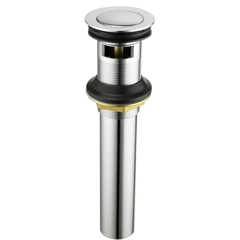 Cheap Bathroom Sink Drain Stopper Faucet Vanity Sink Pop Up Drain Assembly with Overflow, Chrome Finish Manufacturers, Products