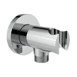 Cheap Aquaiaw Wall Supply Elbow with O-Ring Flange, Tapered 1/2 NPT Female Inlet, Solid Brass Wall Union W/Handshower Holder, Round Wall Supply Elbow W/Hand Shower bracket, G1/2 Outlet Companies, Products