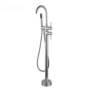 Wholesale Multi Function Brass Made Chrome Finish Floor Mount Tub Filler W Handheld Shower Wand Bathroom Fauce Companies, Products
