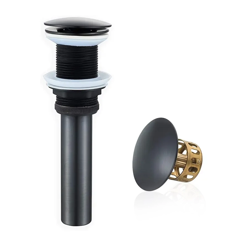 Cheap Bathroom Sink Drain Without Overflow with Strainer Basket Detachable Vessel Sink Lavatory Vanity Pop Up Drain Stopper Polished Chrome Product, Exporters
