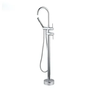 OEM Floor Mount Bathtub Faucet Freestanding Tub Filler Standing High Flow Shower Faucets Shower Mixer Taps, Swivel Gooseneck Spout Manufacturer, Exporter