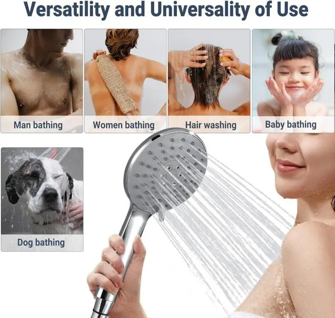 High-Quality 5 Inch Handheld Shower Head, High Pressure 3 Spray Settings Hand Held Showerhead, Anti-Clog Nozzles Company, Products