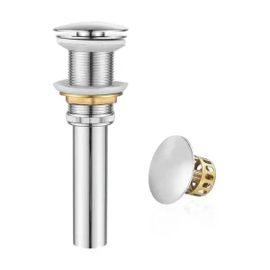Cheap Bathroom Sink Drain Without Overflow with Strainer Basket