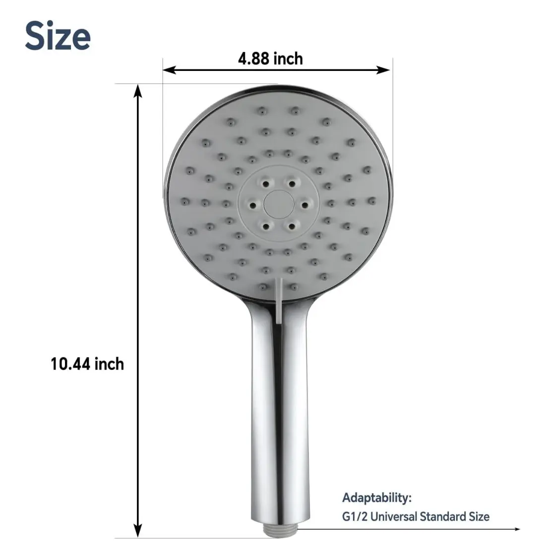 High-Quality 5 Inch Handheld Shower Head, High Pressure 3 Spray Settings Hand Held Showerhead, Anti-Clog Nozzles Company, Products