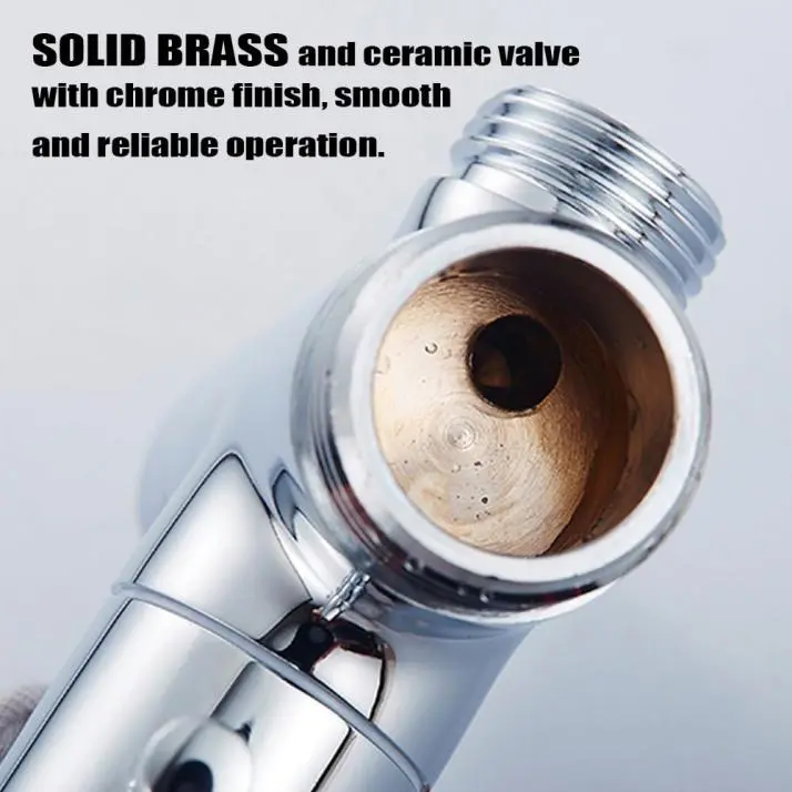 China Solid Brass Angle Valve with Diverter, 3-way G1/2 Valve, Bathroom Universal Shower Arm Diverter for Hand Held Showerhead and Fixed Spray Head (Chrome Finish) Manufacturer, Companies