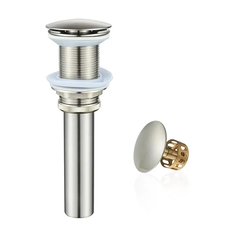 Cheap Bathroom Sink Drain Without Overflow with Strainer Basket Detachable Vessel Sink Lavatory Vanity Pop Up Drain Stopper Polished Chrome Product, Exporters