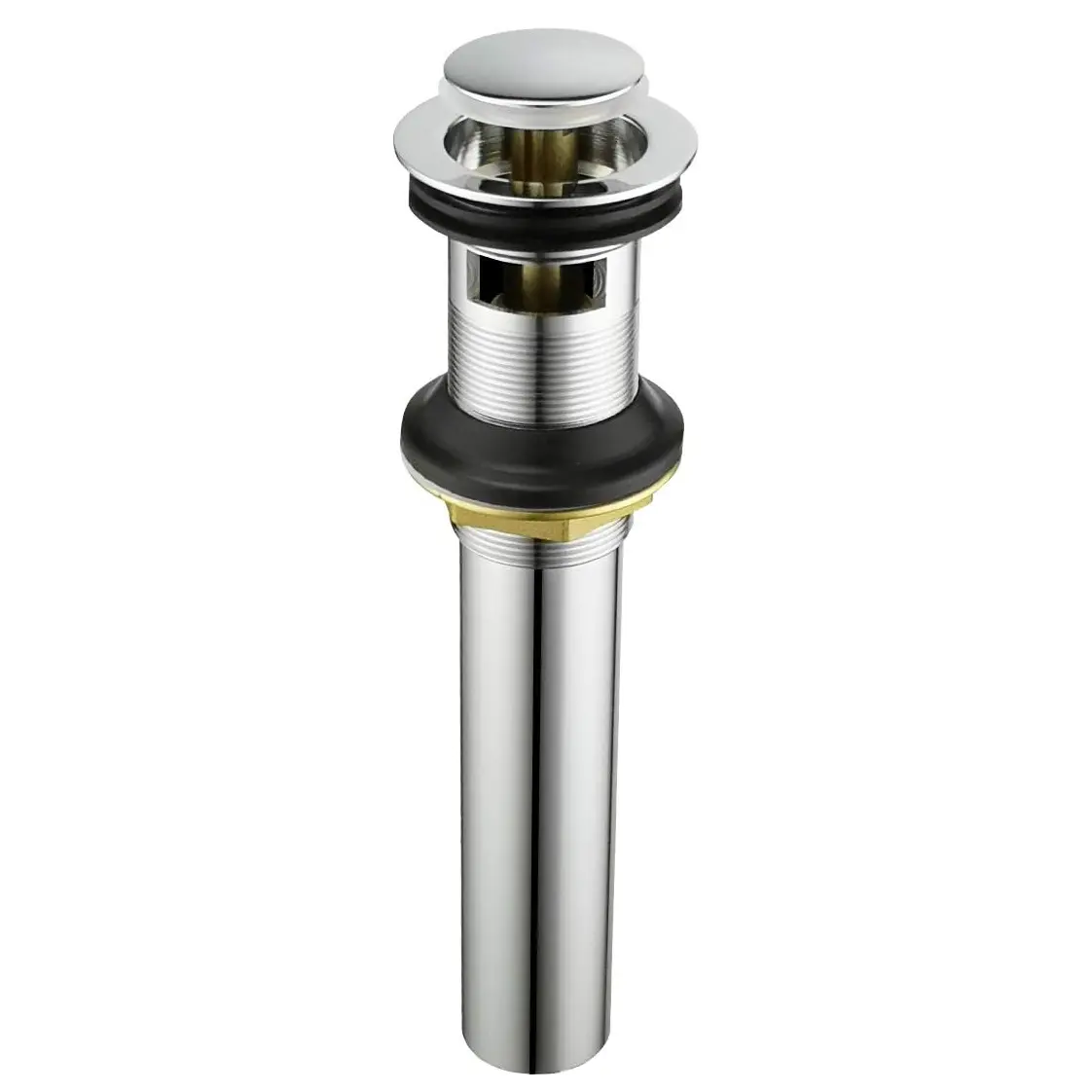 Cheap Bathroom Sink Drain Stopper Faucet Vanity Sink Pop Up Drain Assembly with Overflow, Chrome Finish Manufacturers, Products