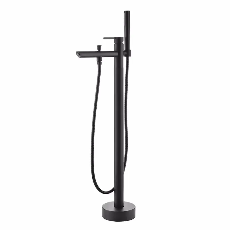 Wholesale Floor Mount Brass Bathtub Faucet Freestanding Tub Filler / Faucet Free Standing bathroom Shower faucet Mixer Tap Manufacturers, Exporter