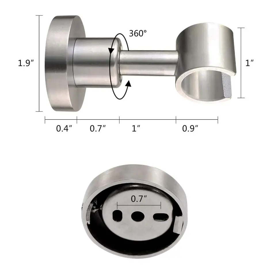 Wholesale Handheld Shower Head Holder Adjustable 304 Stainless Steel Handheld Shower Head Bracket Holder Wall Mount,Shower Wand Holder Brushed Nickel Supplier, Company