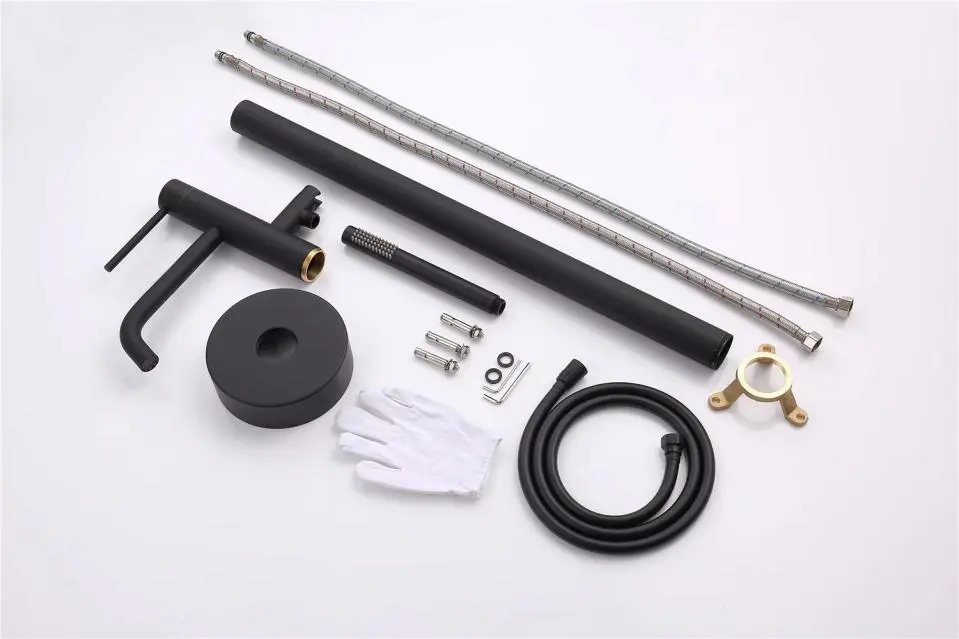 OEM Freestanding Bathtub Faucet Floor Mount Tub Filler Chrome Brass Single Handle Bathroom Faucets with Hand Shower Suppliers, Company