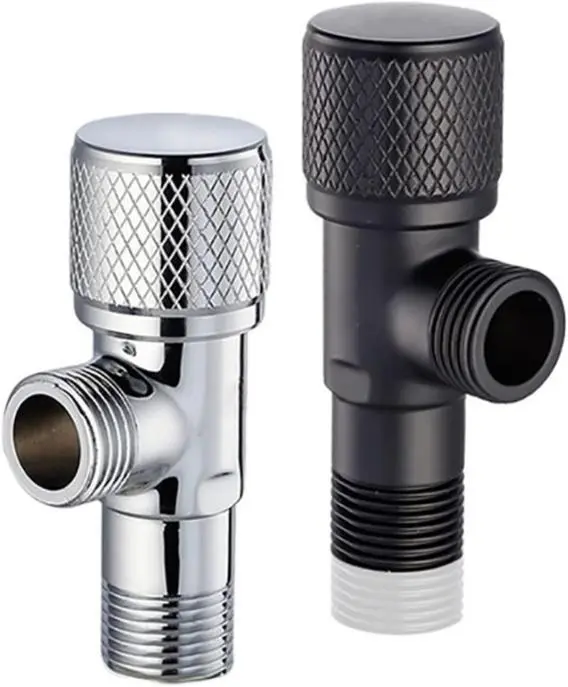 Wholesale Bathroom Angle Stop Valve Shut Off Quarter Turn Hot Cold Water Shut Off Valve For Toilet Kitchen Sink,  (Color : Silver, Gold, Black, Silver) Supplier, Companies