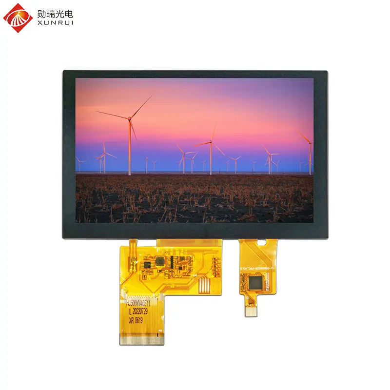 Custom 5 inch 800×480 TN TFT LCD display with capacitive touch panel Manufacturer, Supplier