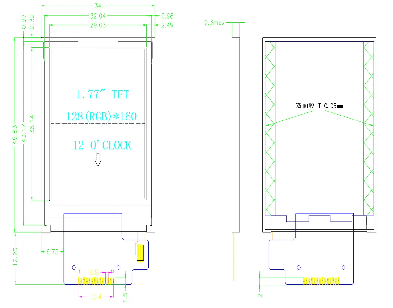 H018IQC14T2510 Mechanical Drawing