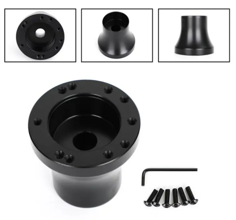 Best Golf Cart Steering Wheel Adapter Black with Assembly Screws For Club Car DS or Ezgo or Yamaha Suppliers, Factories