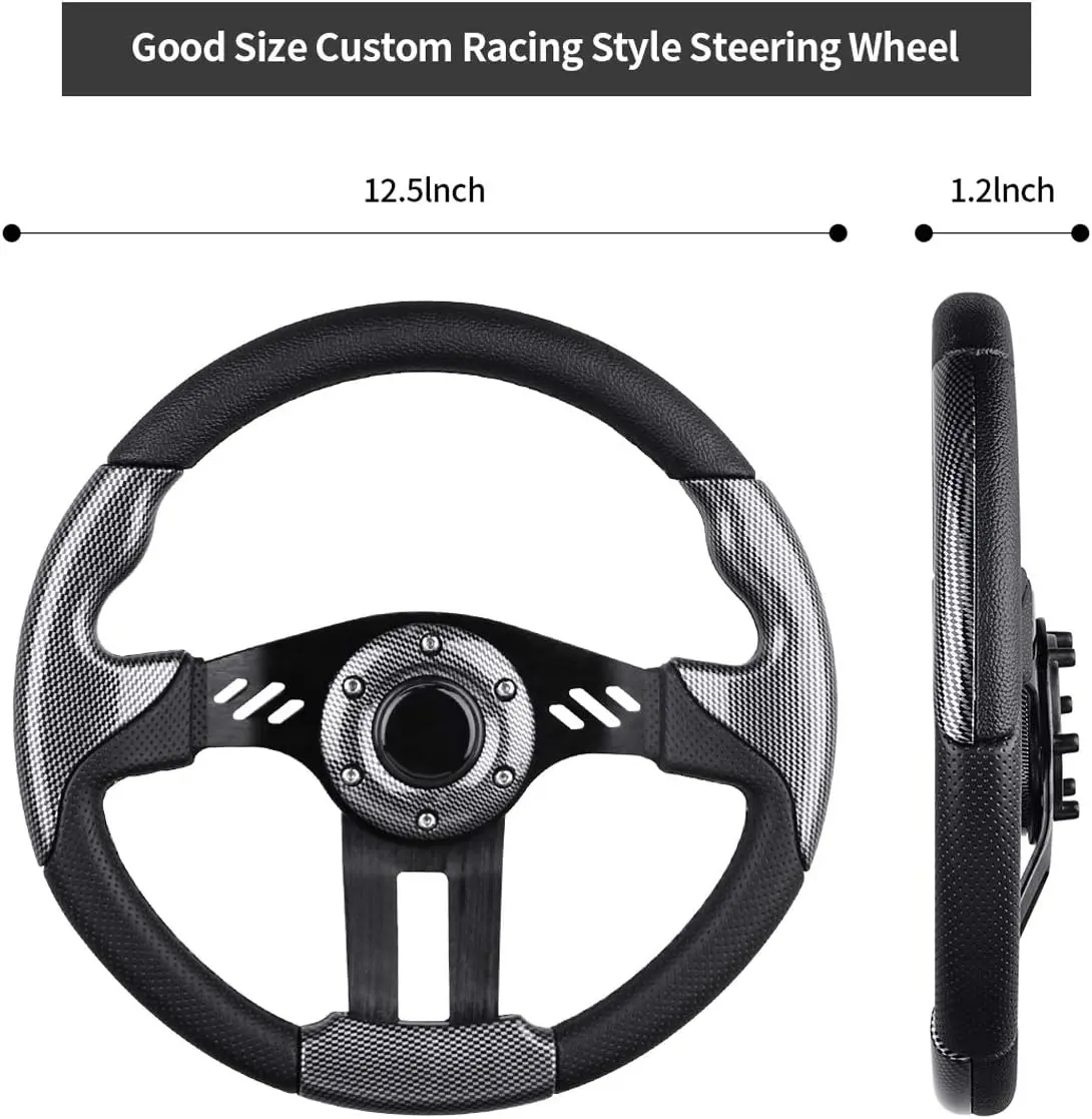 Best Manufacture Golf Cart Steering Wheel with Premium Grip Leather Multi-Functional Steering Wheel Supplier, Factory