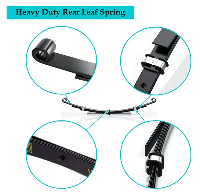 CE Certification Heavy Duty Rear Leaf Spring Kit 4-Leaf Spring with Bushings & Sleeves Fits for Club Car Precedent Golf Cart Manufacturers, Factories