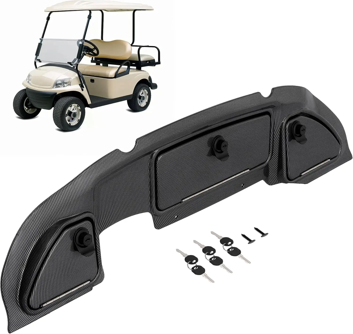 OEM Golf Cart Dashboard Cover - Compatible with Club Car Precedent, Tempo, Onward , Carbon Fiber Manufacturers, Factory