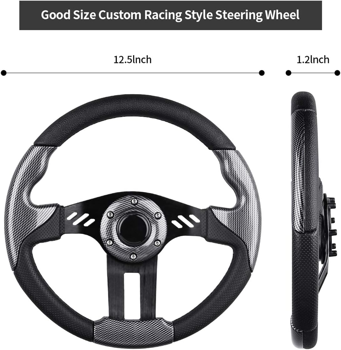 Black Golf Cart Steering Wheel