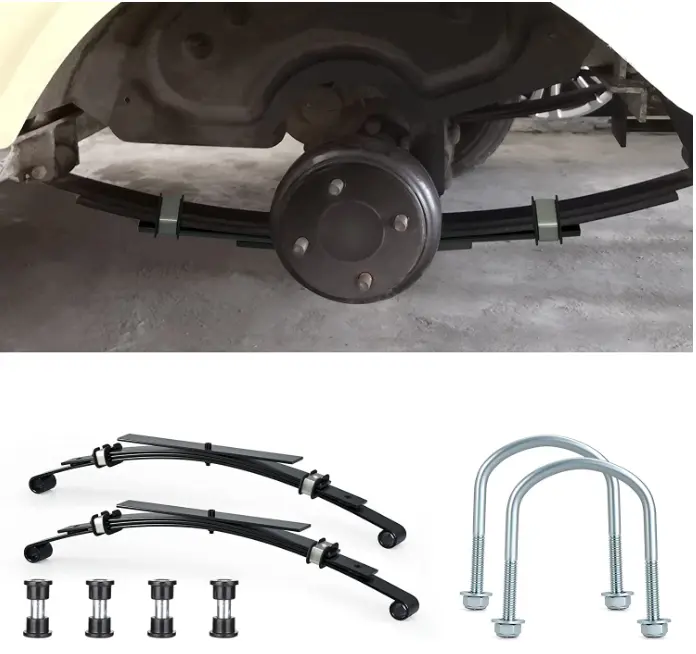 CE Certification Heavy Duty Rear Leaf Spring Kit 4-Leaf Spring with Bushings & Sleeves Fits for Club Car Precedent Golf Cart Manufacturers, Factories