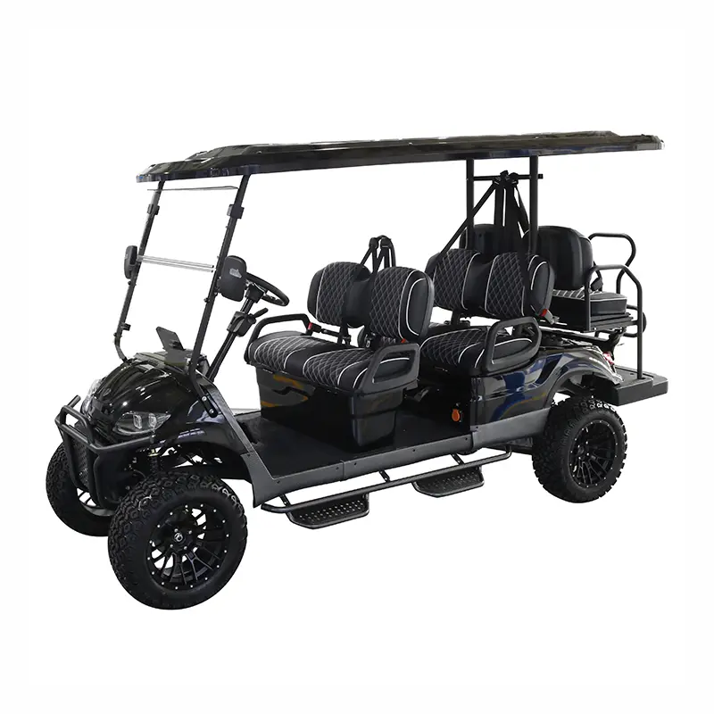 CE Certification 6 Person Electric Luxury Golf Cart Keyless Start 10 Inch Display 14 Inch Wheels Manufacturer, Manufacturers