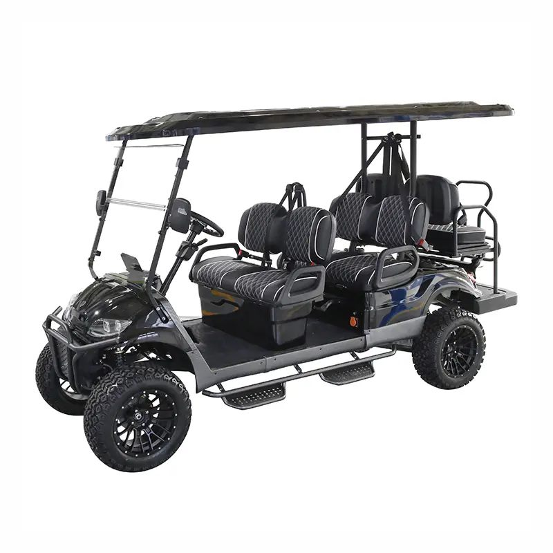 CE Certification 6 Person Electric Luxury Golf Cart Keyless Start 10 Inch Display 14 Inch Wheels Manufacturer, Manufacturers