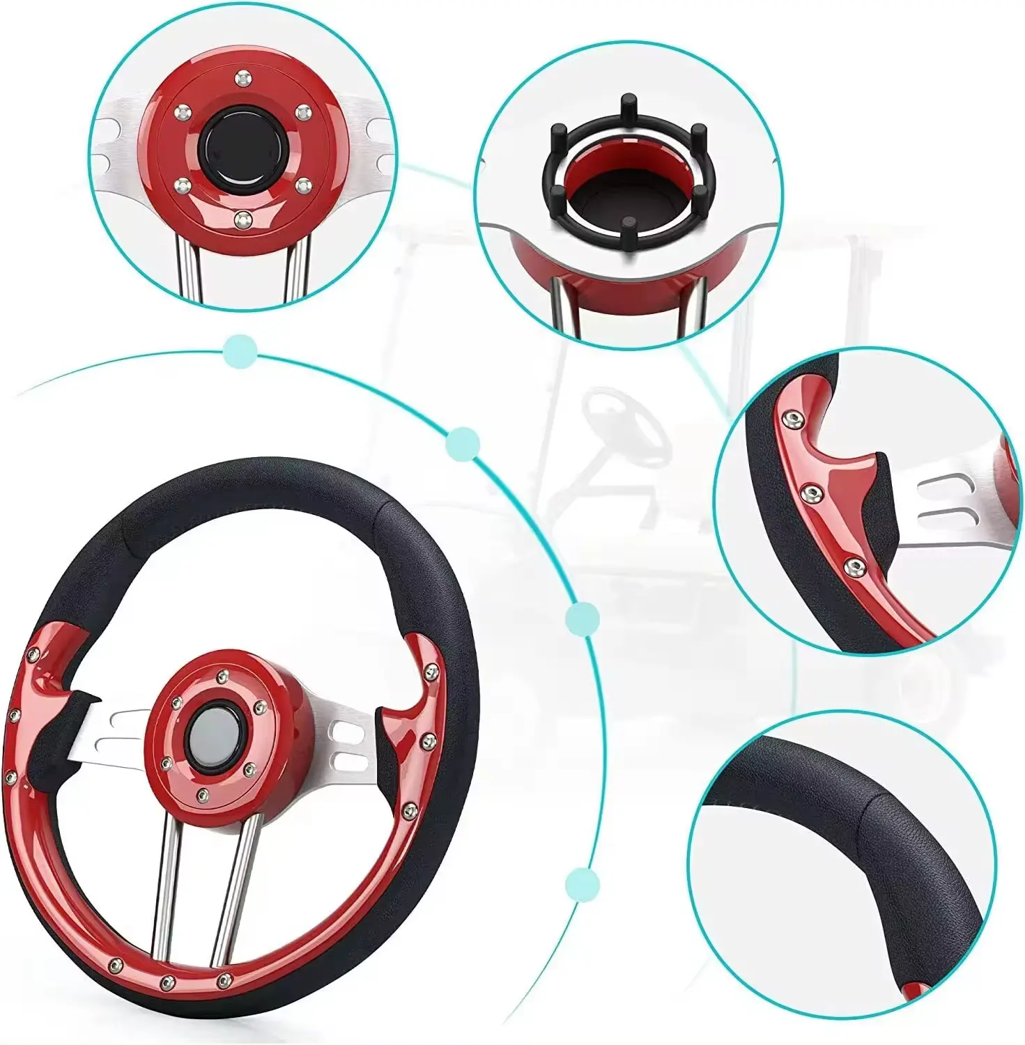 OEM Universal Golf Cart Steering Wheel For Golf Cart Club DS and Precedent Yamaha EZGO Manufacturers, Factory