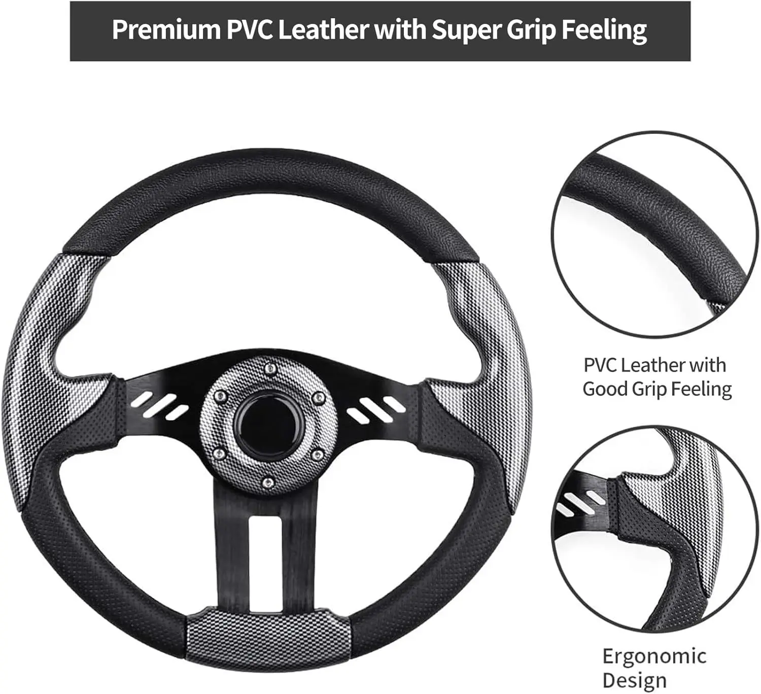 Best Manufacture Golf Cart Steering Wheel with Premium Grip Leather Multi-Functional Steering Wheel Supplier, Factory