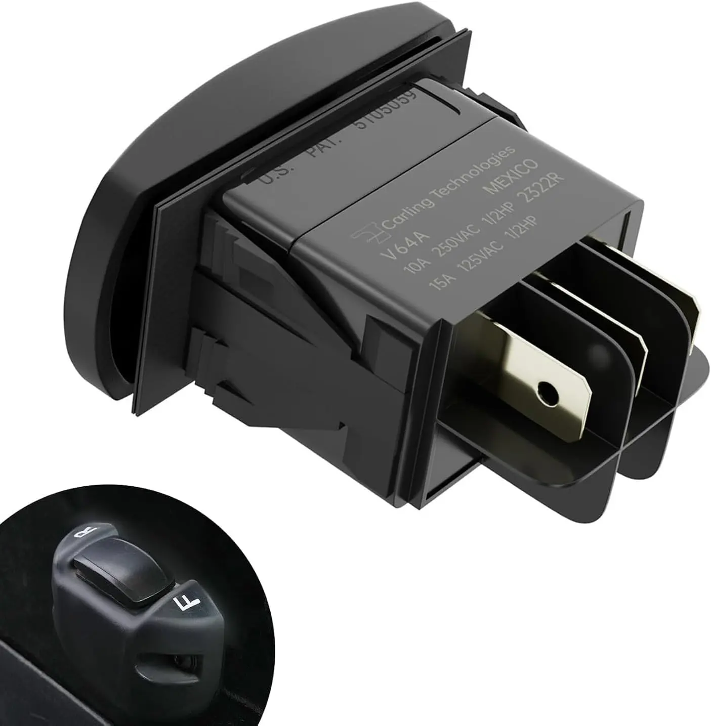 OEM 101856002 Golf Cart Drive-up Forward Reverse Switch - Compatible with Club Car DS/Precedent 1996-Up 48V (PowerDrive Plus) & Tempo 2018-Up Electric
