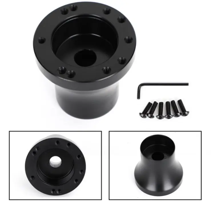 Best Golf Cart Steering Wheel Adapter Black with Assembly Screws For Club Car DS or Ezgo or Yamaha Suppliers, Factories