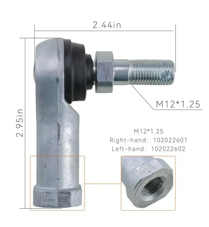 OEM Club Car Precedent & DS Electric Golf Cart Tie Rod End – Steering Rack Joint (OEM#102022601) Supplier, Factories