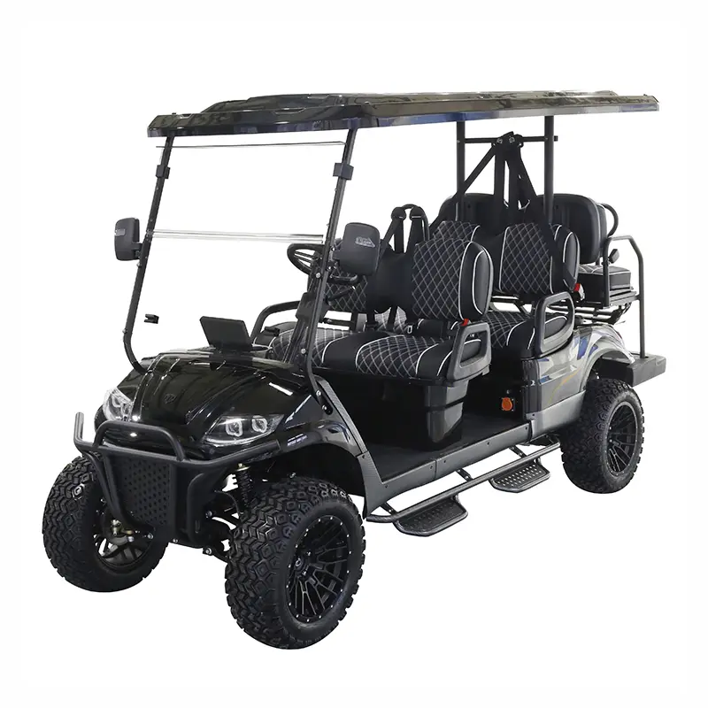 CE Certification 6 Person Electric Luxury Golf Cart Keyless Start 10 Inch Display 14 Inch Wheels Manufacturer, Manufacturers