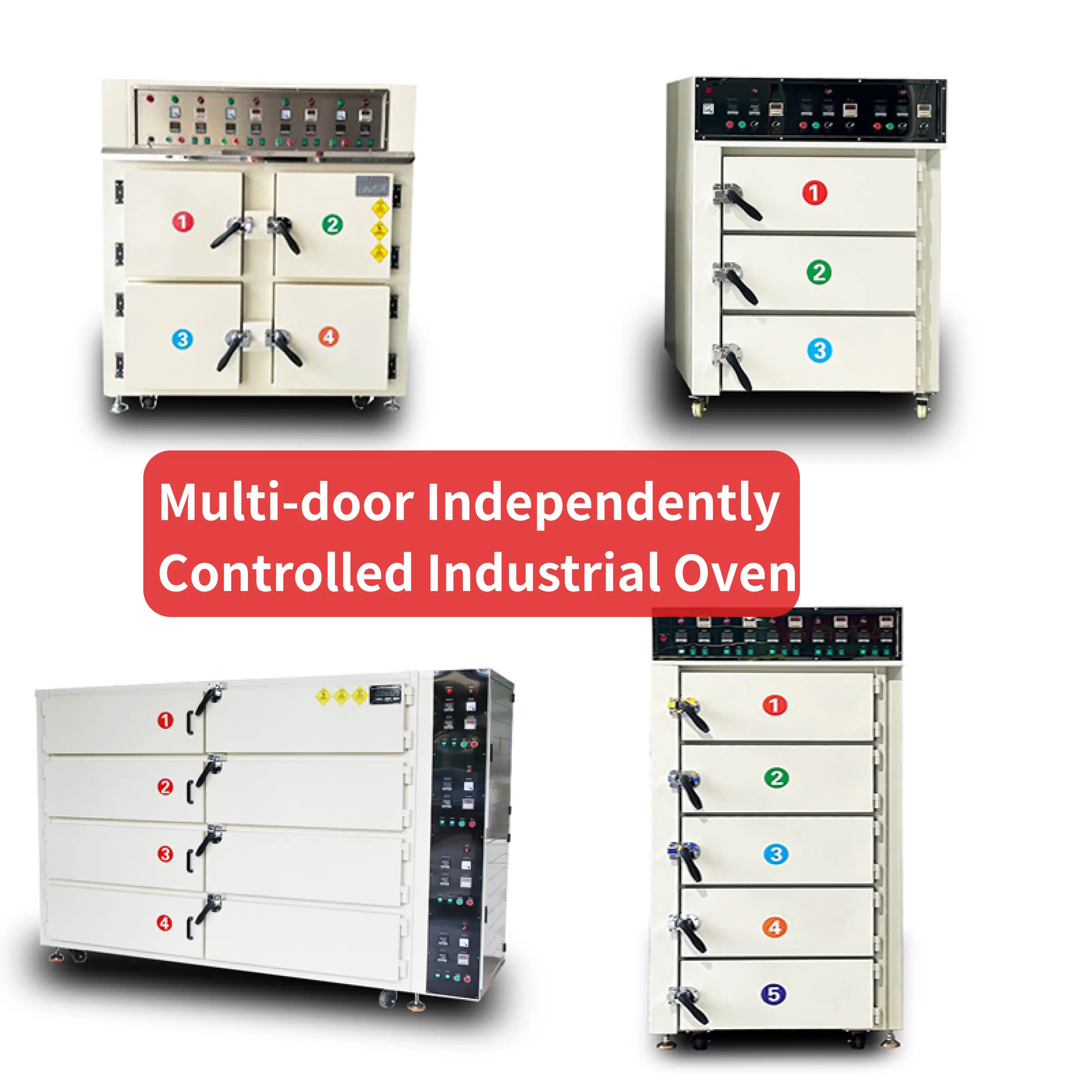 ODM Customized Multi-Door Independently Controlled High-Temperature Stainless Steel Oven with Hot Air Circulation, Electric Powder Coating, and Industrial Drying Functions. Suppliers, Factory