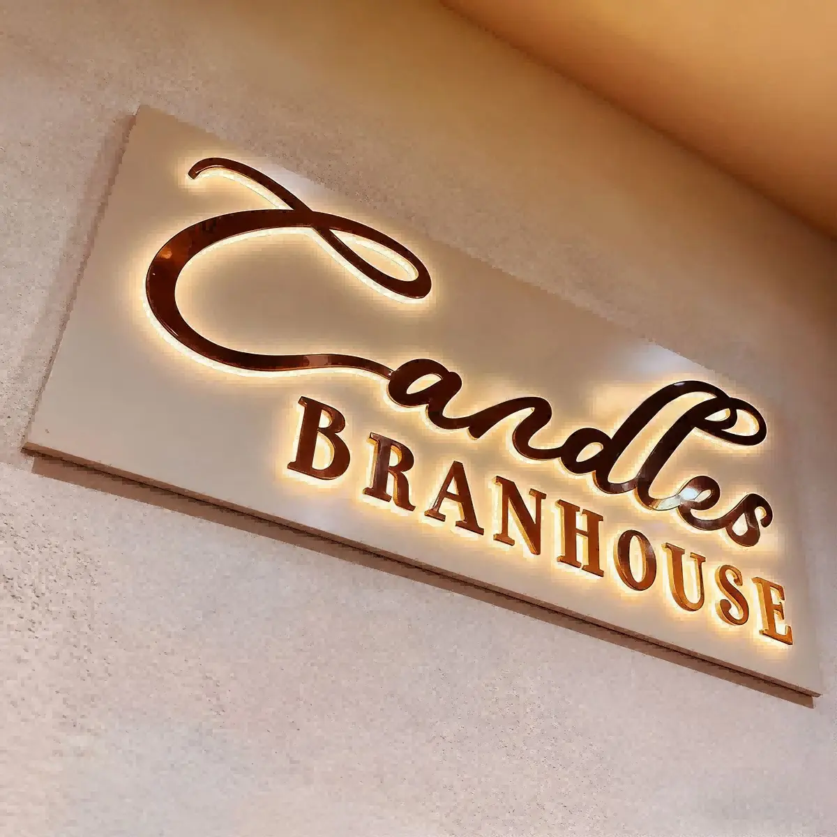3D Light Metal Letters Backlit Logo 2