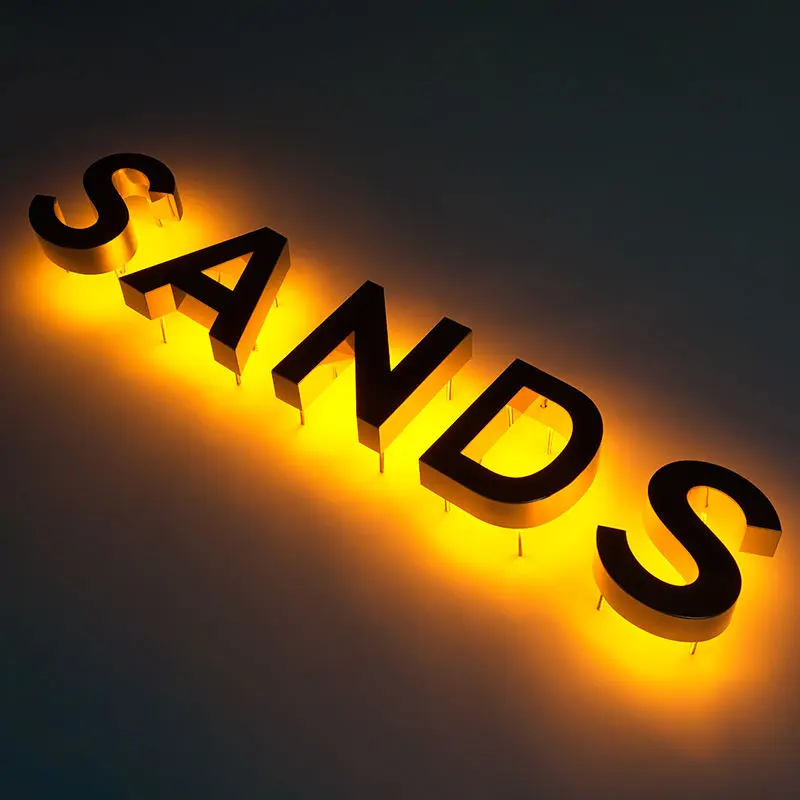 Custom Backlit Sign 3D Illuminated logo Letter Sign Electric Outdoor Manufacturers, Factories