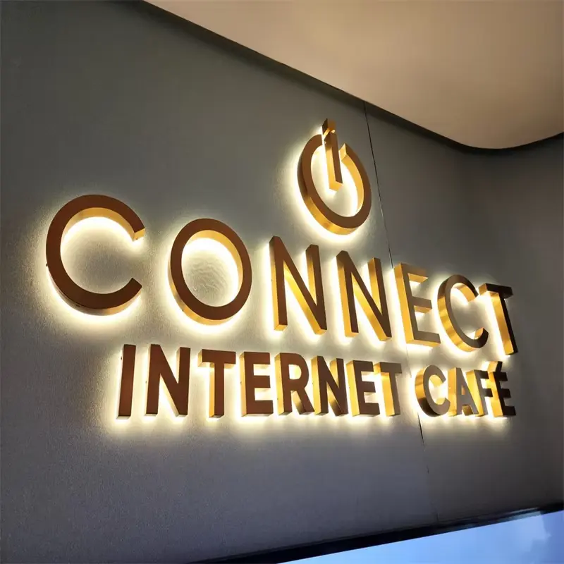 Outdoor Backlit LED Sign Detail