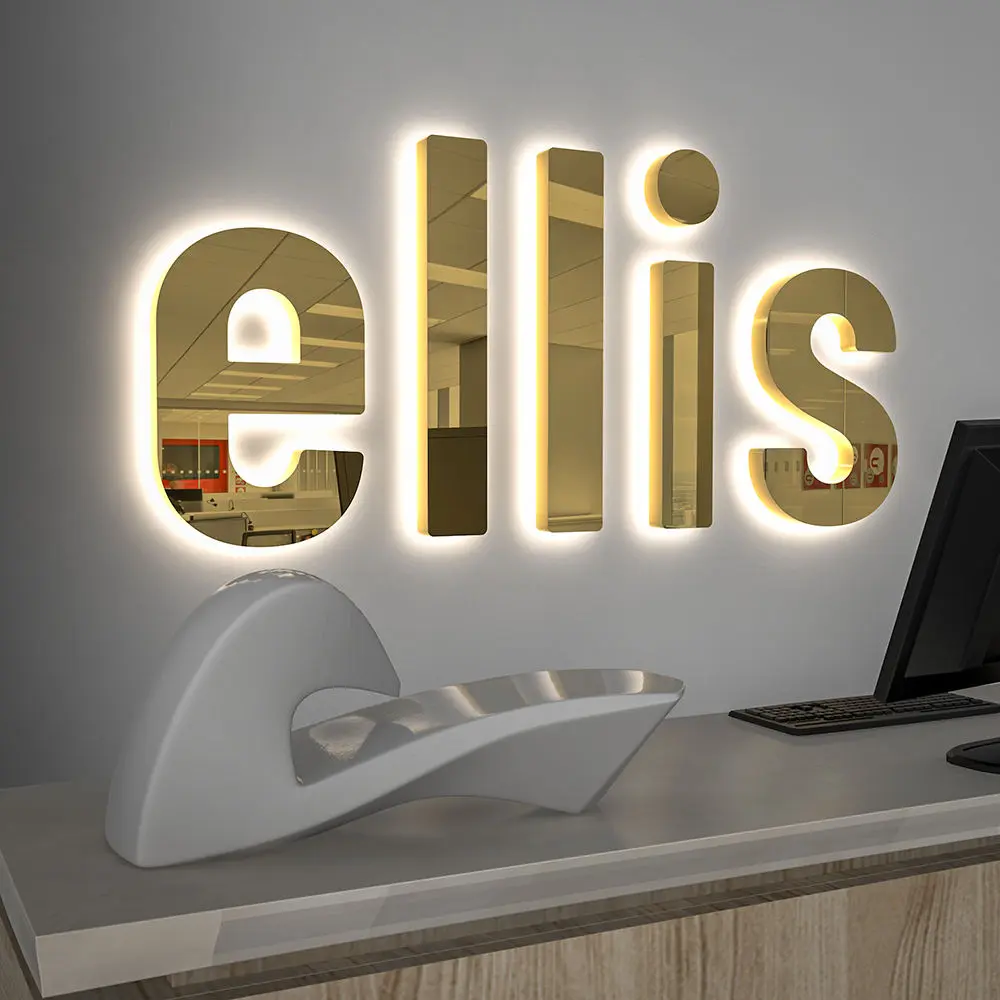 Custom Outdoor Acrylic LED Illuminated Signage BackLit for Business Logo Supplier, Factory