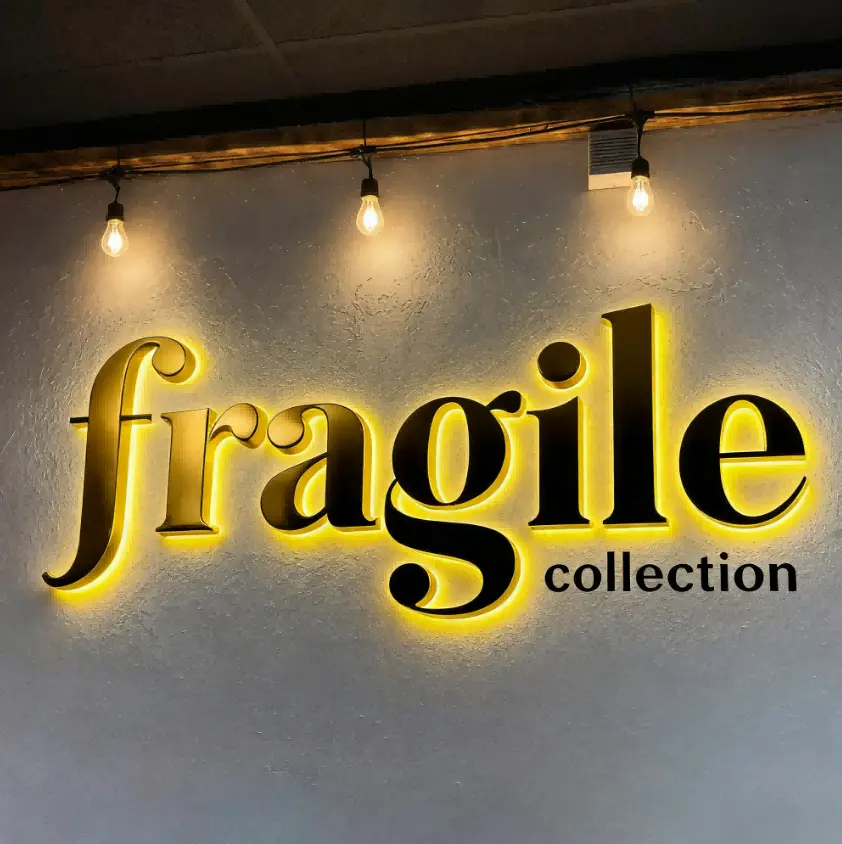 3D Light Metal Letters Backlit Logo 1
