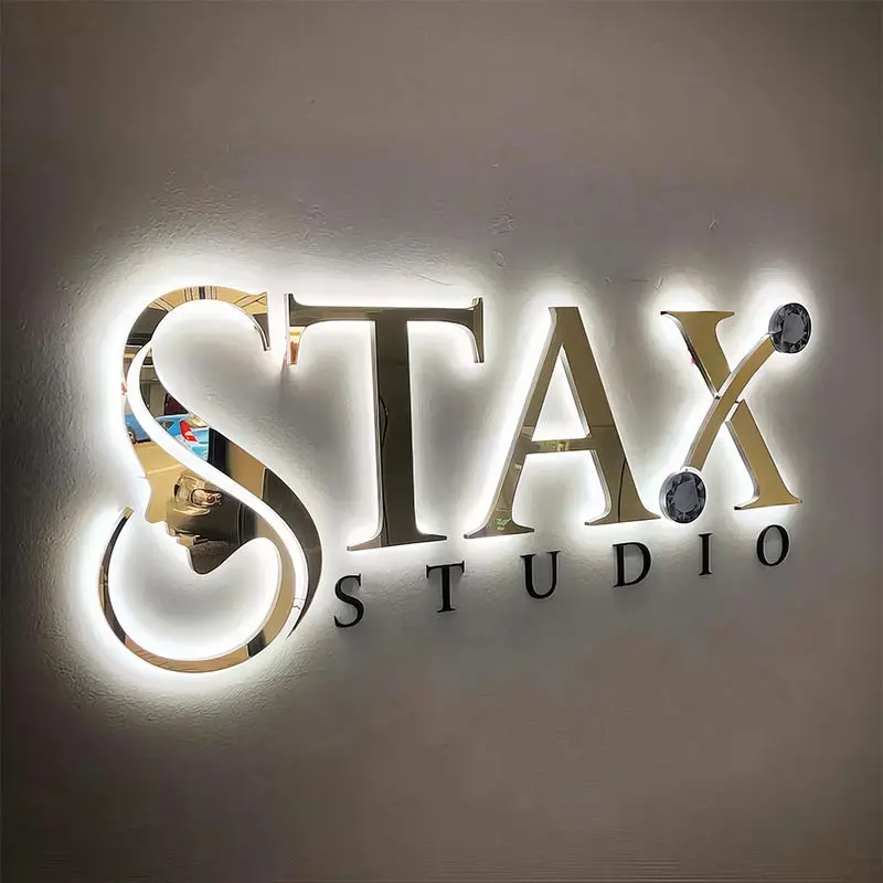 Wholesale Reverse Channel Backlit Letters Custom Halo Lit Metal Signage Supplier, Products