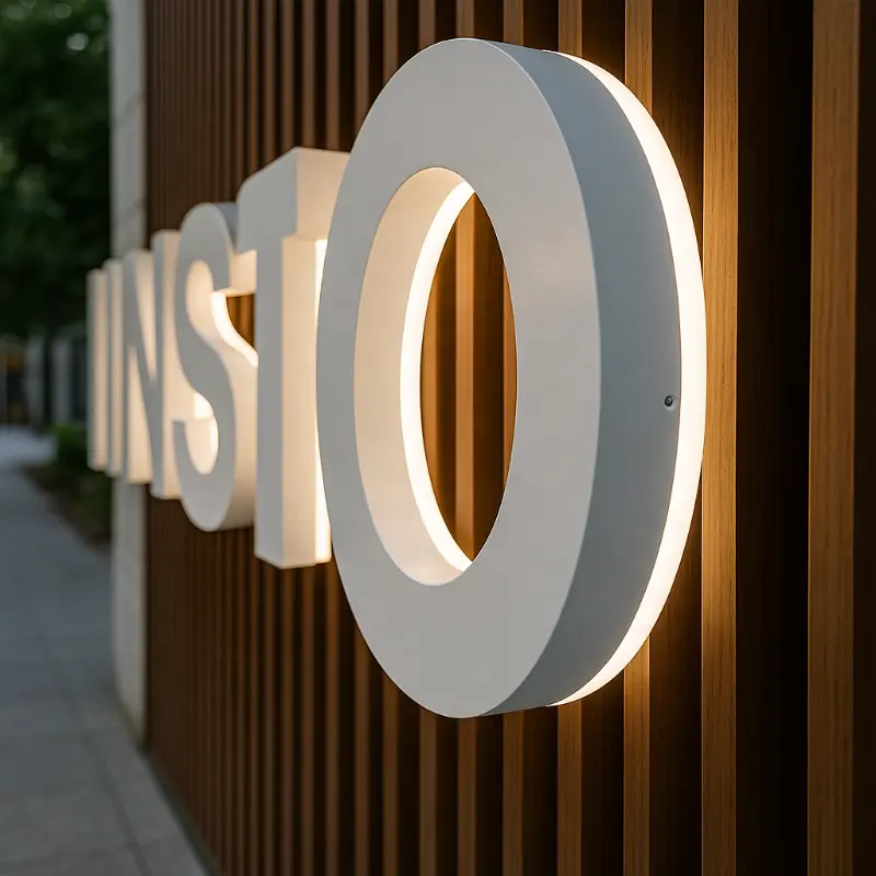 Custom 3D Backlit Gold Mirror Stainless Steel Led Illuminated Channel Letters Factory, Company